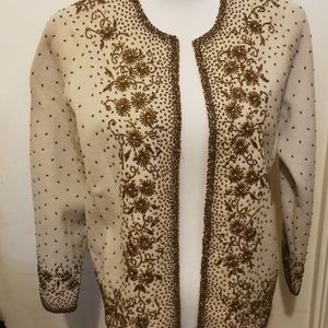 QUALITY HOUSE VINTAGE WOOL SWEATER JACKET